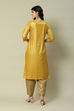 Yellow Viscose Straight Kurta image number 4