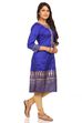 Blue Straight Polyester Kurta image number 1