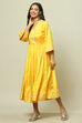 Mustard LIVA Kalidar Dress