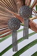 Silver Metal Brass Earrings image number 4