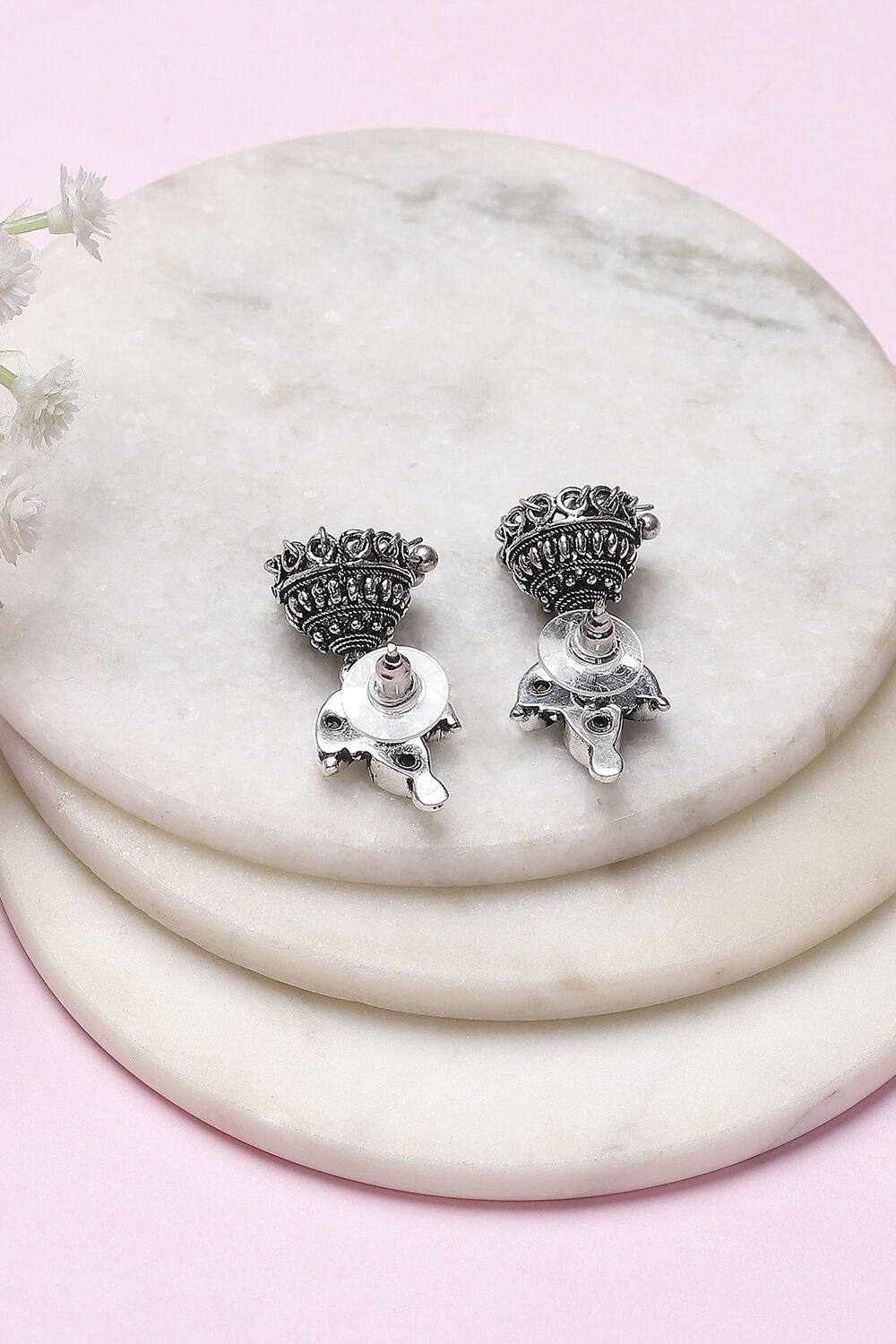 White Brass Jhumka image number 2