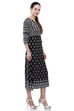 Black Flared Viscose Dress image number 3