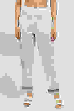 White and Blue Cotton Printed Regular Pants image number 4