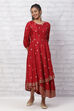 Red Viscose Kalidar Dress image number 3