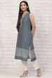 Orange Straight Printed Kurta image number 2