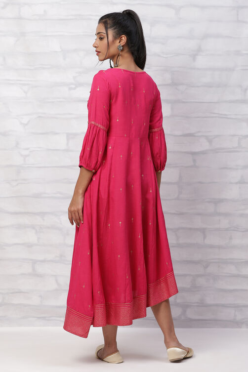 Pink LIVA Kalidar Dress image number 4