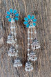 Turquoise Metal Brass Earring image number 1