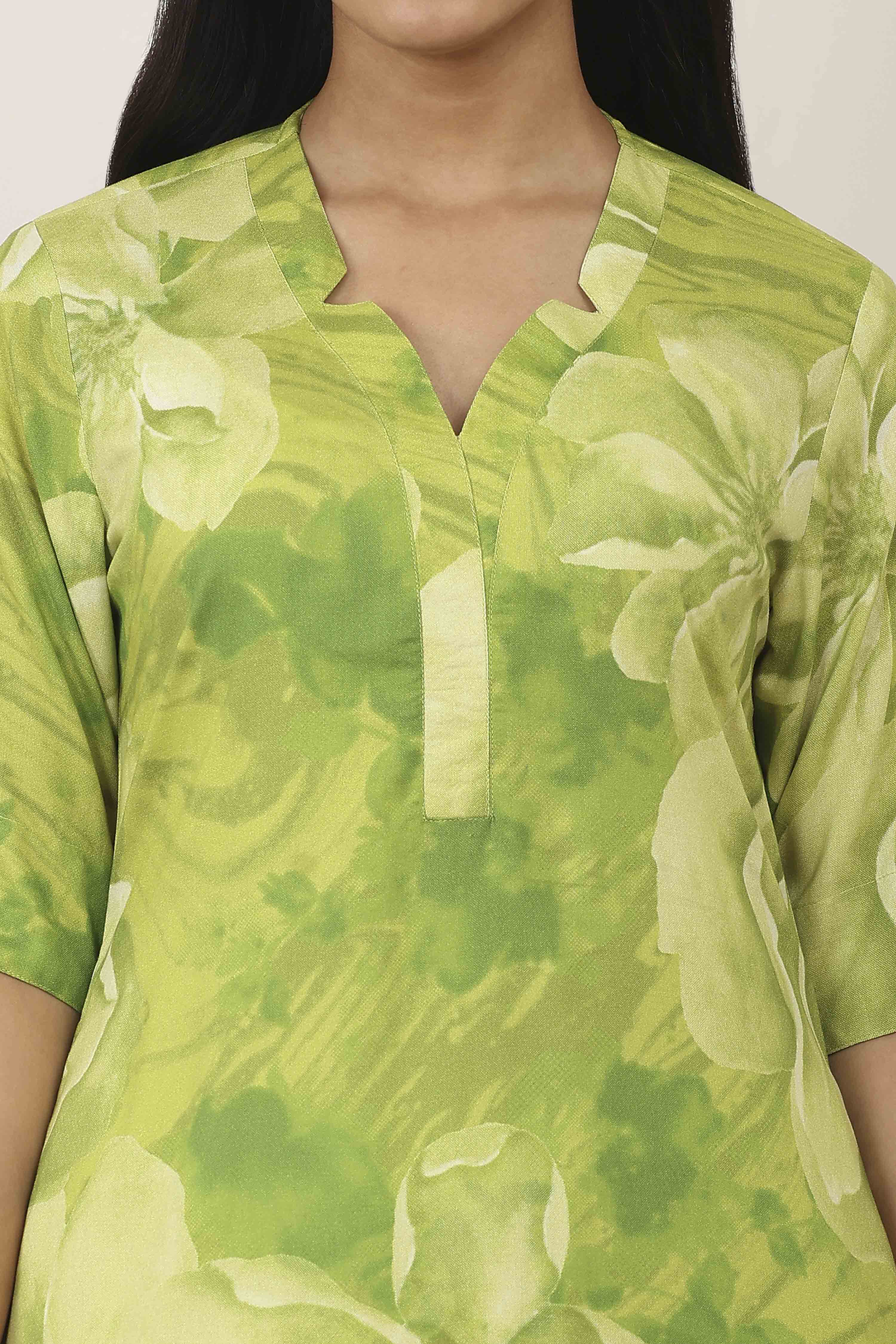 Blue Rayon Straight Kurtas image number 1