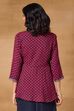 Red Viscose Blend Regular Printed Top image number 4