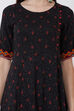 Black Viscose Rayon Kalidar Dress image number 1