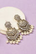 White Oxidised Alloy Earrings image number 0