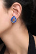 Blue Metal Brass Earring image number 0