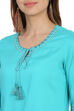 Blue Flared Viscose Indie Top image number 1