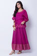 Purple Poly Cotton Flared Top image number 3