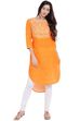Orange Cotton Straight Kurta image number 0