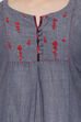 Grey Straight Cotton Short Kurti image number 1