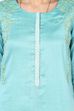 Light Blue Straight Poly Chanderi Kurta image number 1