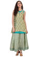 Beige A-Line Polyester Kurta image number 1