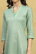 Green Viscose Rayon Printed Straight Kurta image number 1
