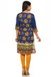 Indigo Straight Polyester Kurta image number 4