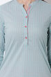 Aqua Cotton Straight Kurta image number 1