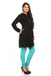 Black Straight Rayon Kurta image number 1