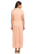Peach Flared Viscose Dress image number 4