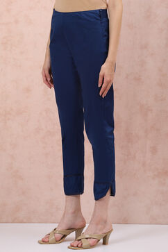 Navy Blue Art Silk Pants image number 2