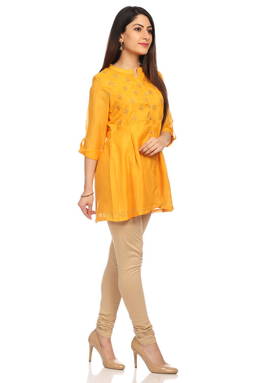 Red A Line Poly Cotton Indie Top image number 2