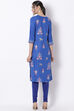Blue Viscose Straight Kurta image number 4