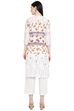 Off White Viscose Straight Kurta image number 4