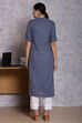 Blue Polyester Straight Kurta image number 5