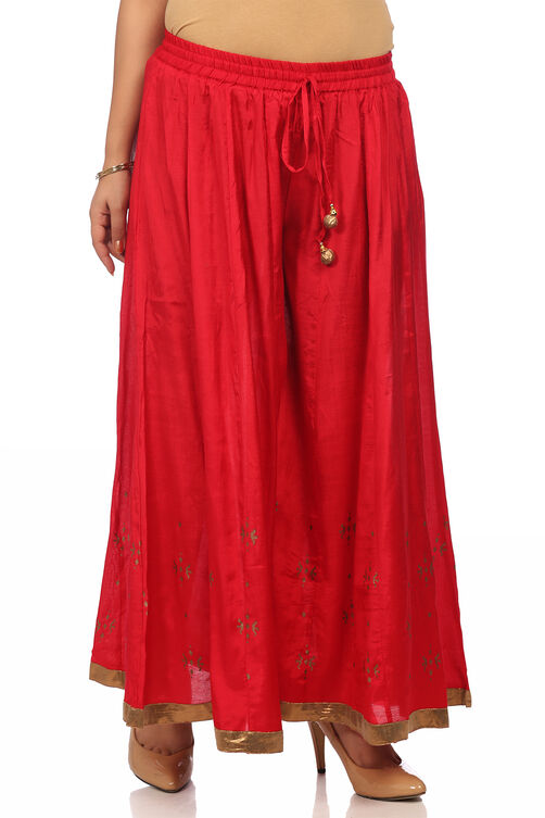 Red Viscose Palazzo image number 2