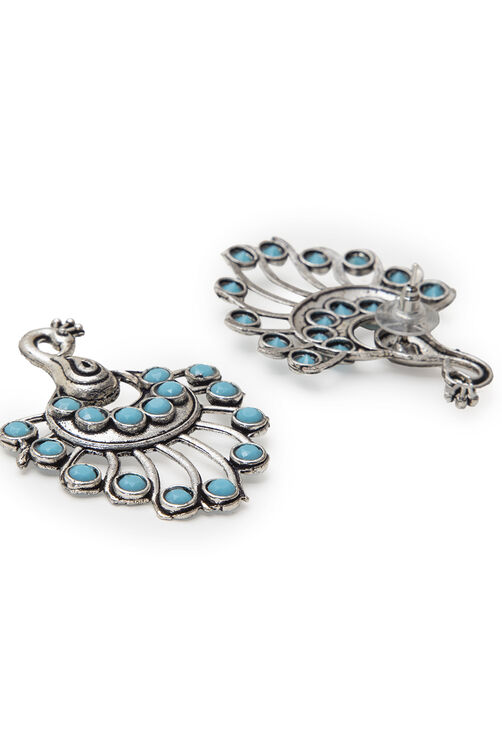 Turquoise Metal Brass Earring image number 2