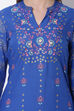Blue Viscose Straight Kurta image number 1