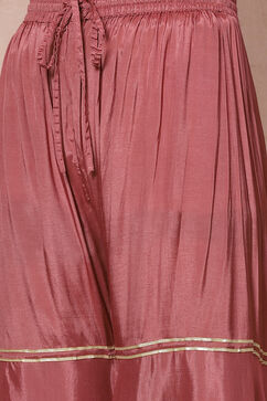 Onion Pink Art Silk Sharara Set image number 2