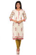White Cotton Straight Kurta image number 0