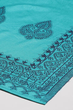 Teal Green Acrylic Straight Suit Set image number 6