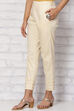 White Poly Cotton Slim Pant image number 2