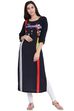 Black Rayon Straight Kurta image number 0