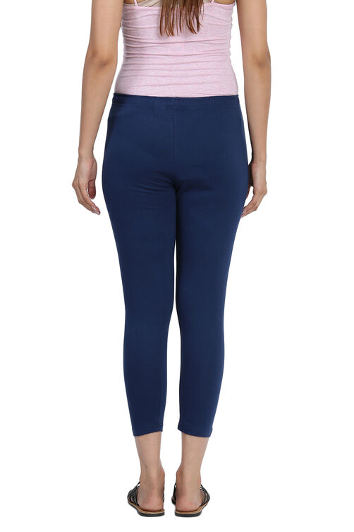 Indigo Cotton Leggings image number 3