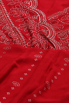 Red LIVA Kalidar Kurta Dress image number 1