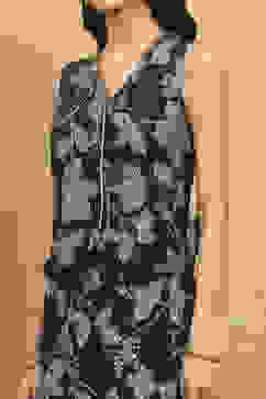 Indigo Blue Viscose Blend Printed Crop Top & Blouse Top Palazzo Set image number 1