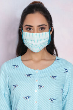 Mint Green Viscose Rayon Mask image number 0