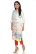 White Straight Cotton Kurta image number 3