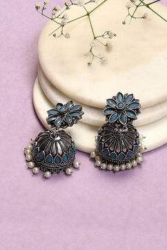 Blue Alloy Earrings image number 0