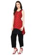 Red Flared Modal Kurta image number 4