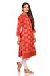 Red Straight Cotton Kurta image number 2