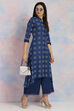 Indigo Cotton Flex Asymmetric Kurta image number 0