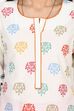 Beige Straight Cotton Kurta image number 4